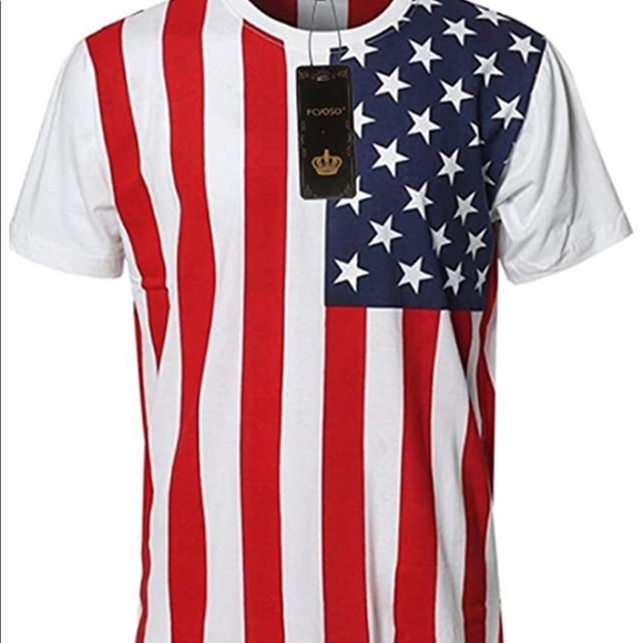 Other - NWT cool American Flag Short sleeve shirt